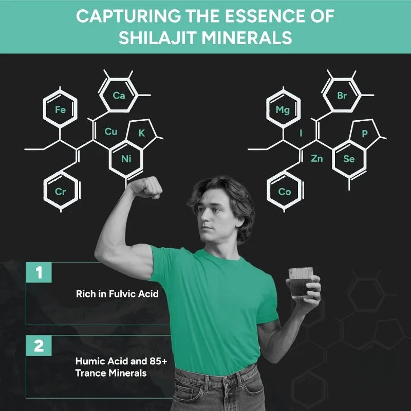 Himalaya 100 % shilajit resin – 30 g, rik på fulvinsyre, humussyre og sporstoffer
