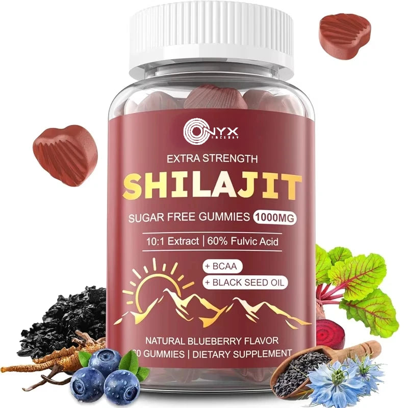 Shilajit gummies 1000 mg – med Himalaya svartfrøolje, fulvinsyre og sporstoffer