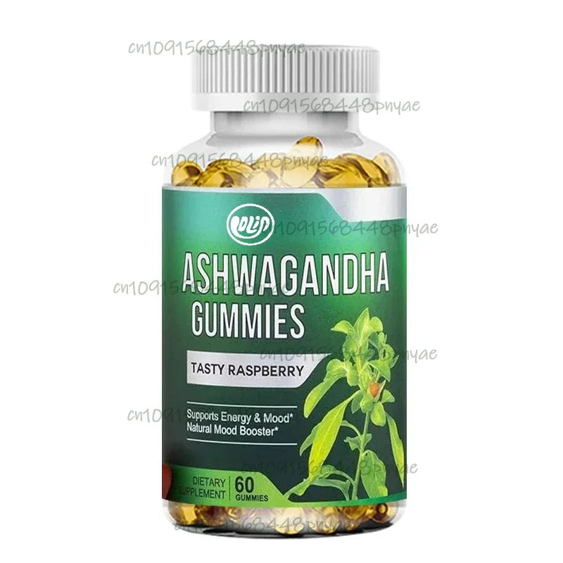 Ashwagandha gummies – 60 stk, bringebærsmak, 30:1 ekstrakt, vegetarisk